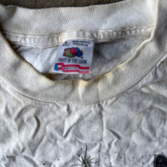 VTG 90S RENO NEVADA CASINO T-SHIRT GAMBLING POKER GRAPHIC MENS LARGE YELLOWING - Picture 4 of 5